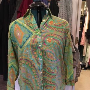 Ooh! Ralph Lauren Blouse Light Wt. Cotton size L